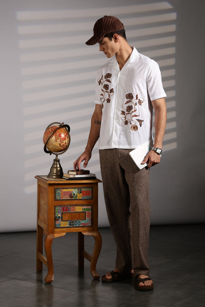 Bronze Bloom Cuban Shirt