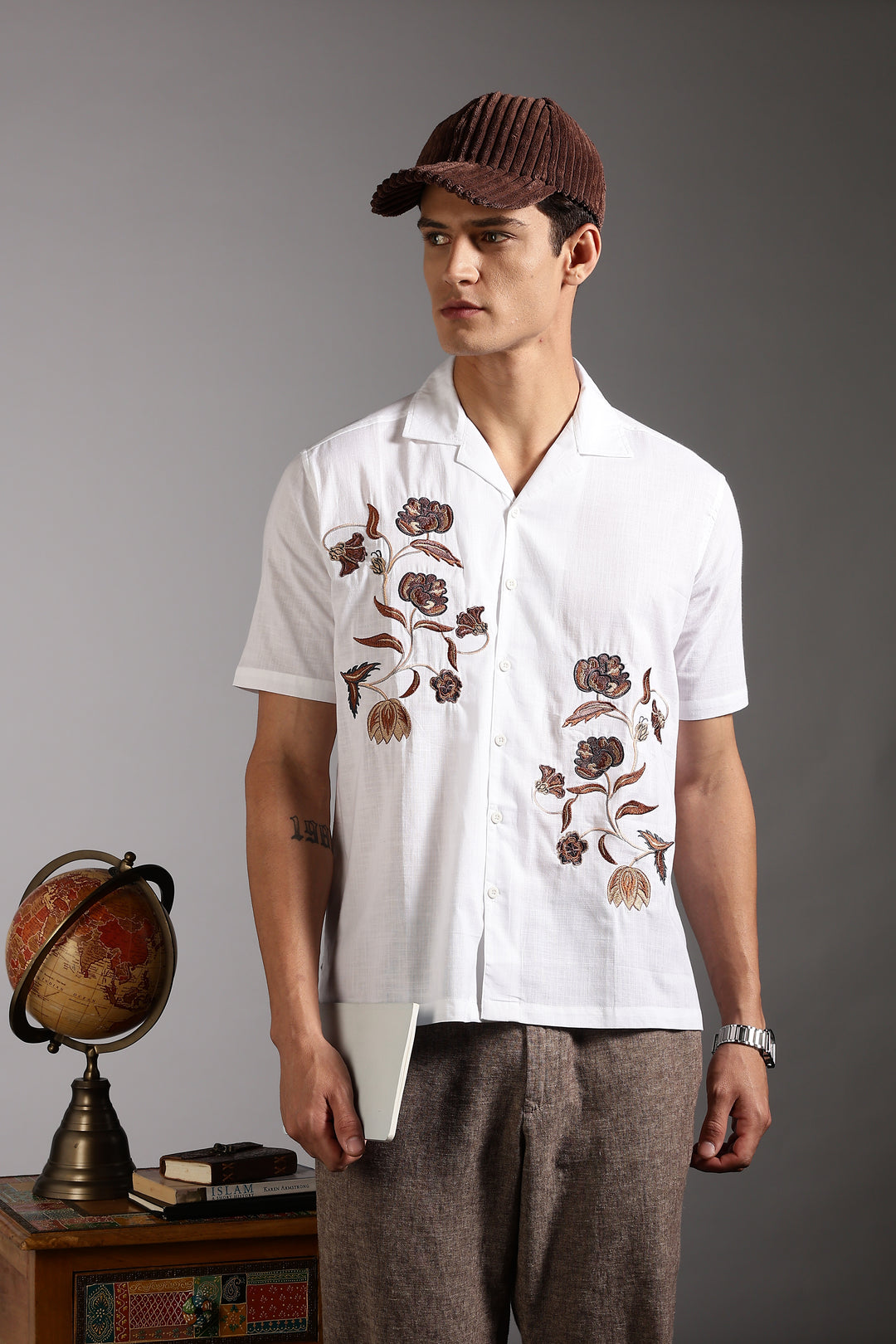 Bronze Bloom Cuban Shirt