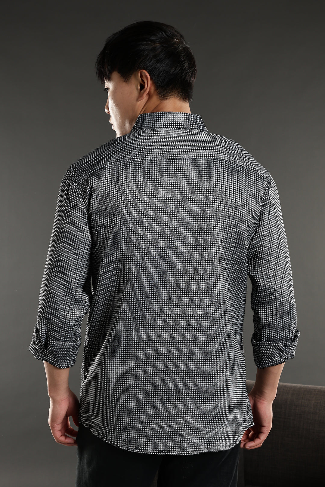 Textured fabric Grey Shirt