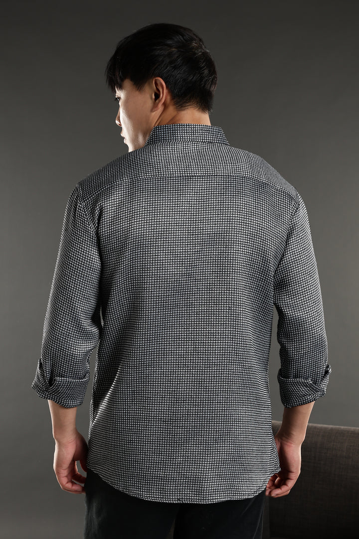 Textured fabric Grey Shirt