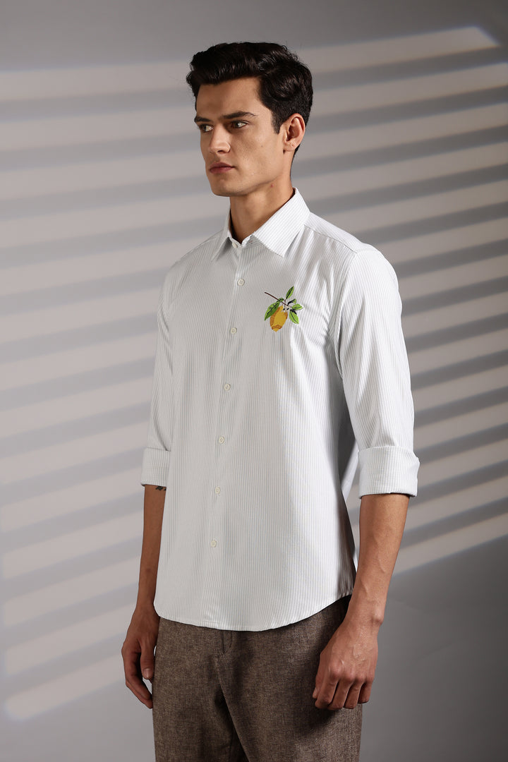 Lemon Embroidery Shirt