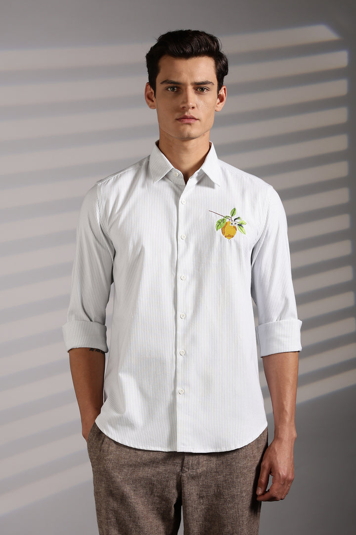 Lemon Embroidery Shirt