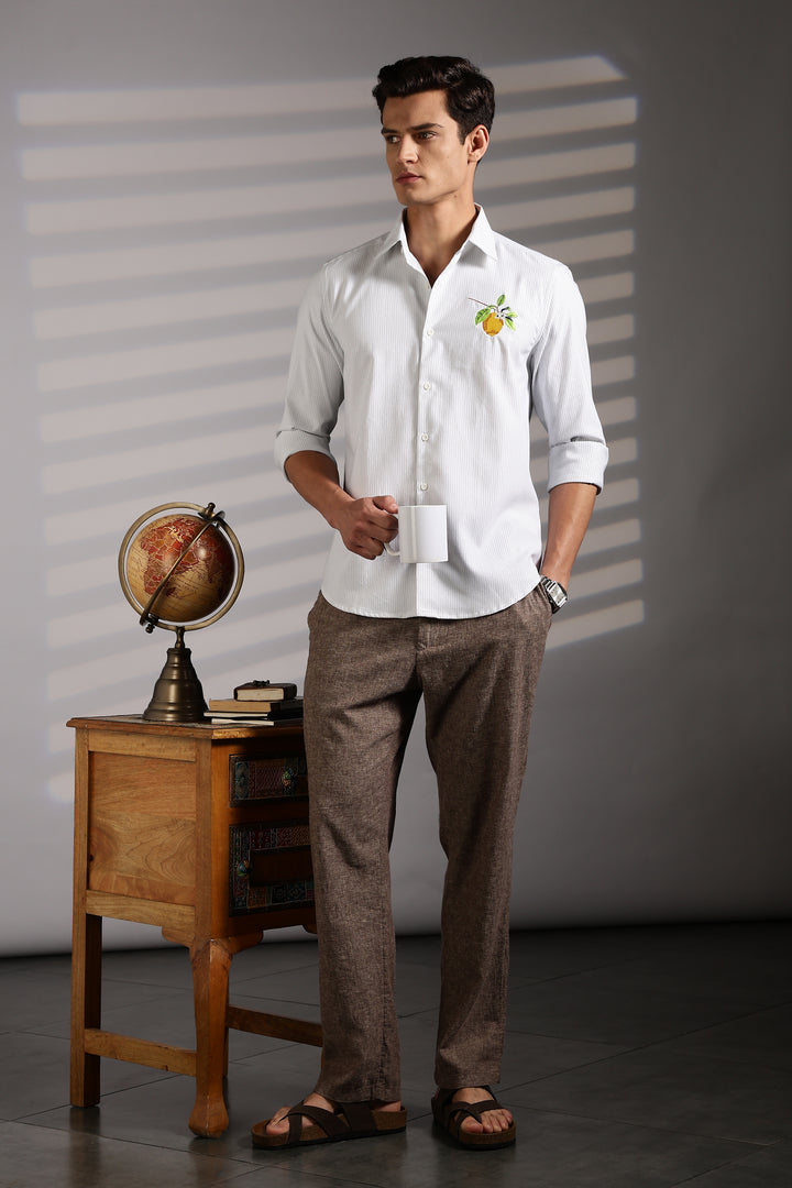 Lemon Embroidery Shirt