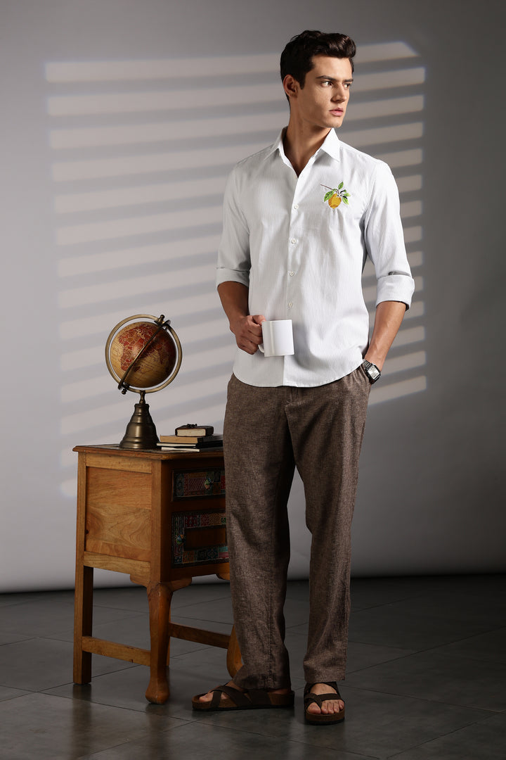 Lemon Embroidery Shirt