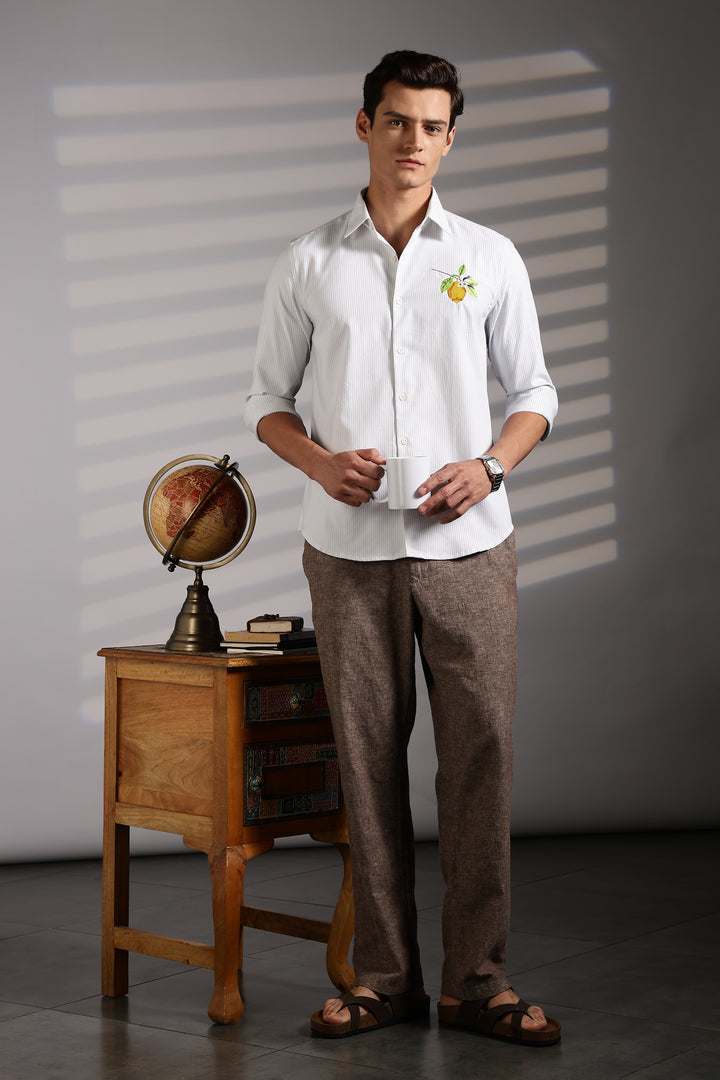 Lemon Embroidery Shirt