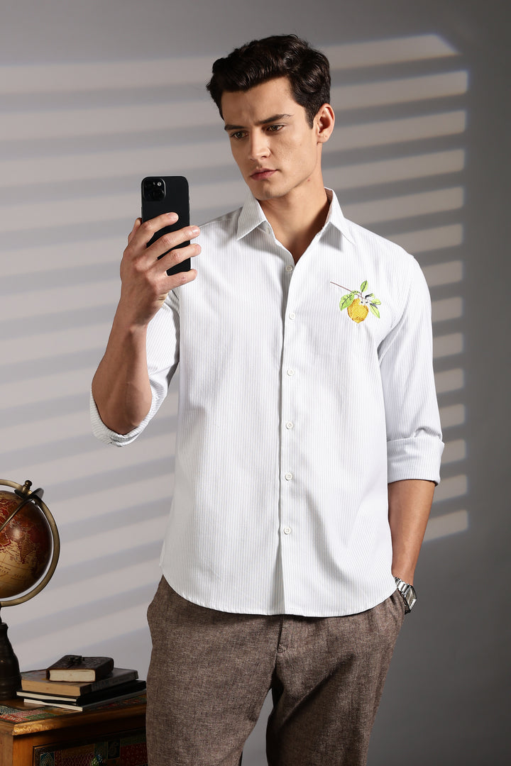 Lemon Embroidery Shirt