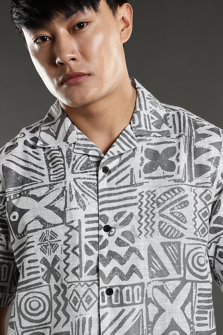 Chalk Cuban Shirt