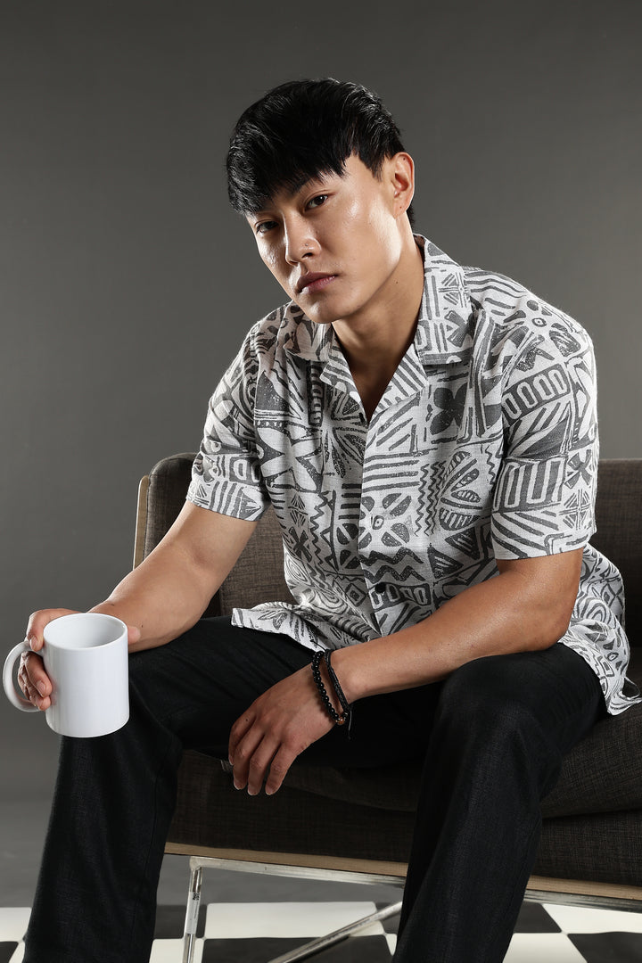 Chalk Cuban Shirt