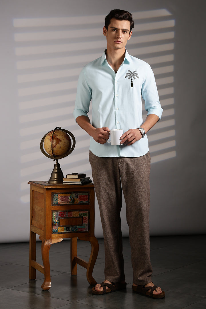 Tree Embroidery Shirt