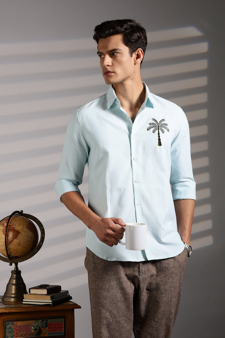 Tree Embroidery Shirt