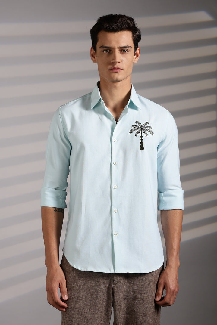 Tree Embroidery Shirt