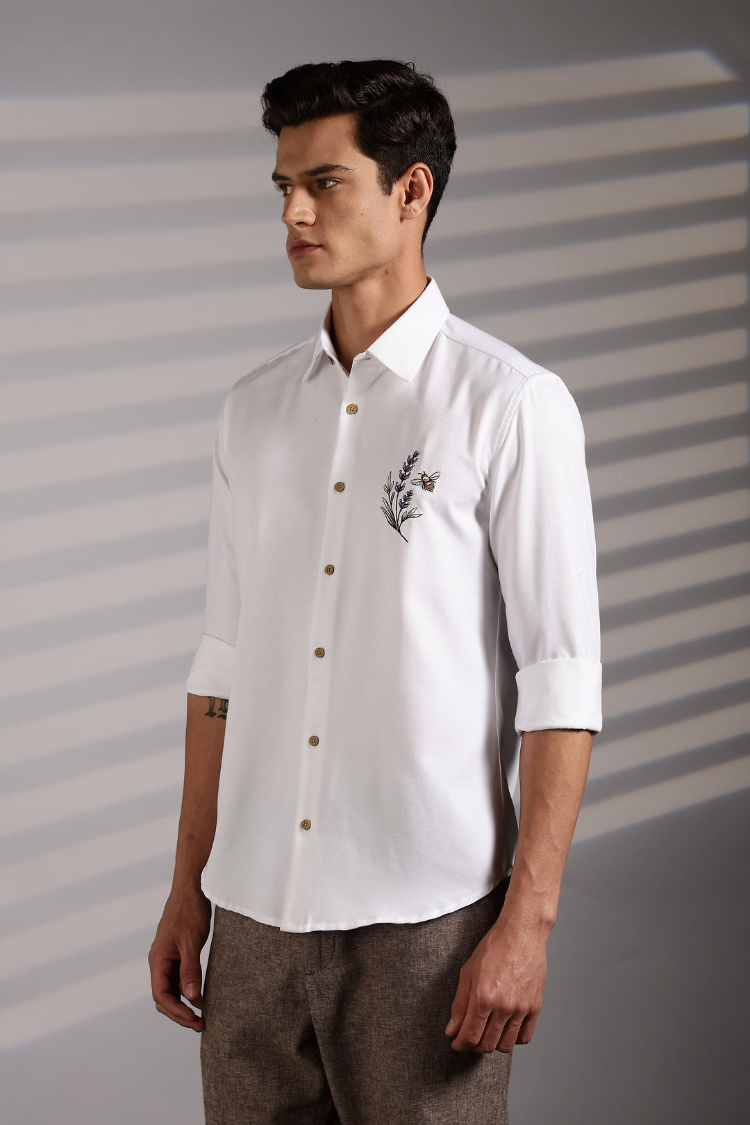 Lavender Embroidery Shirt