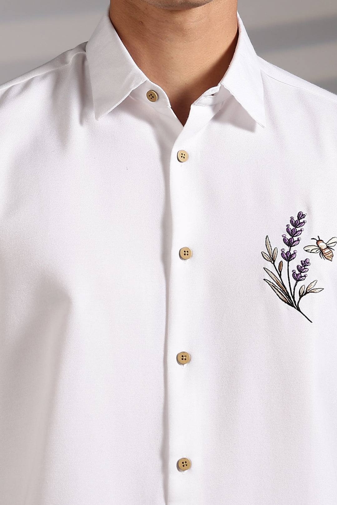Lavender Embroidery Shirt