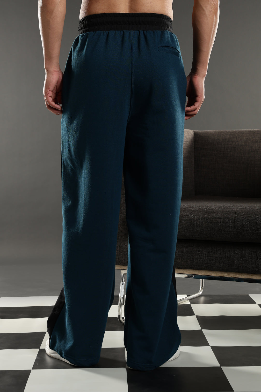 Cut & Sew Teal Joggers
