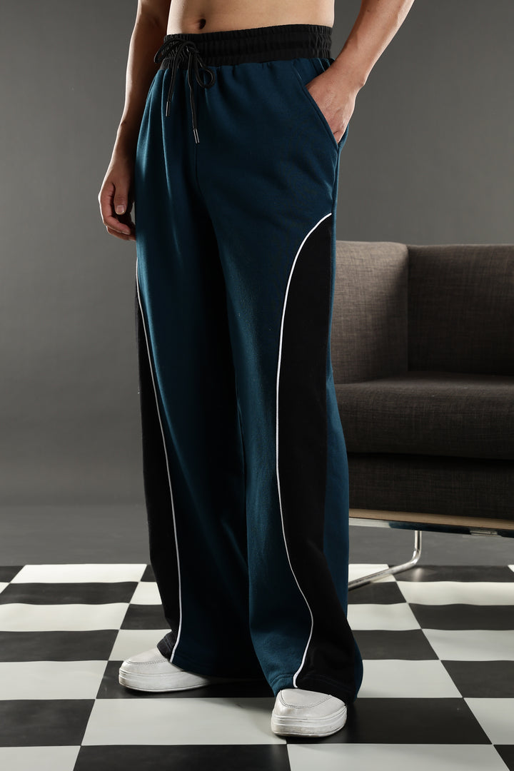 Cut & Sew Teal Joggers
