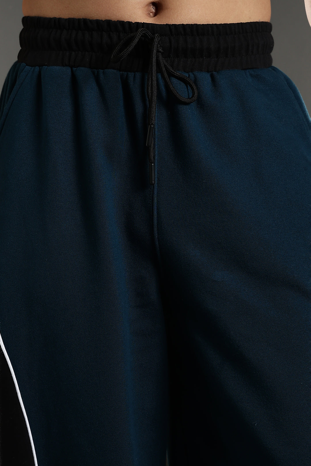 Cut & Sew Teal Joggers