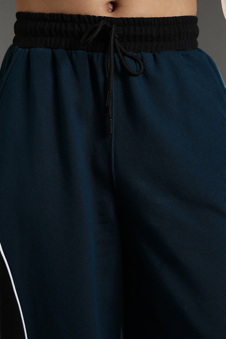 Cut & Sew Teal Joggers