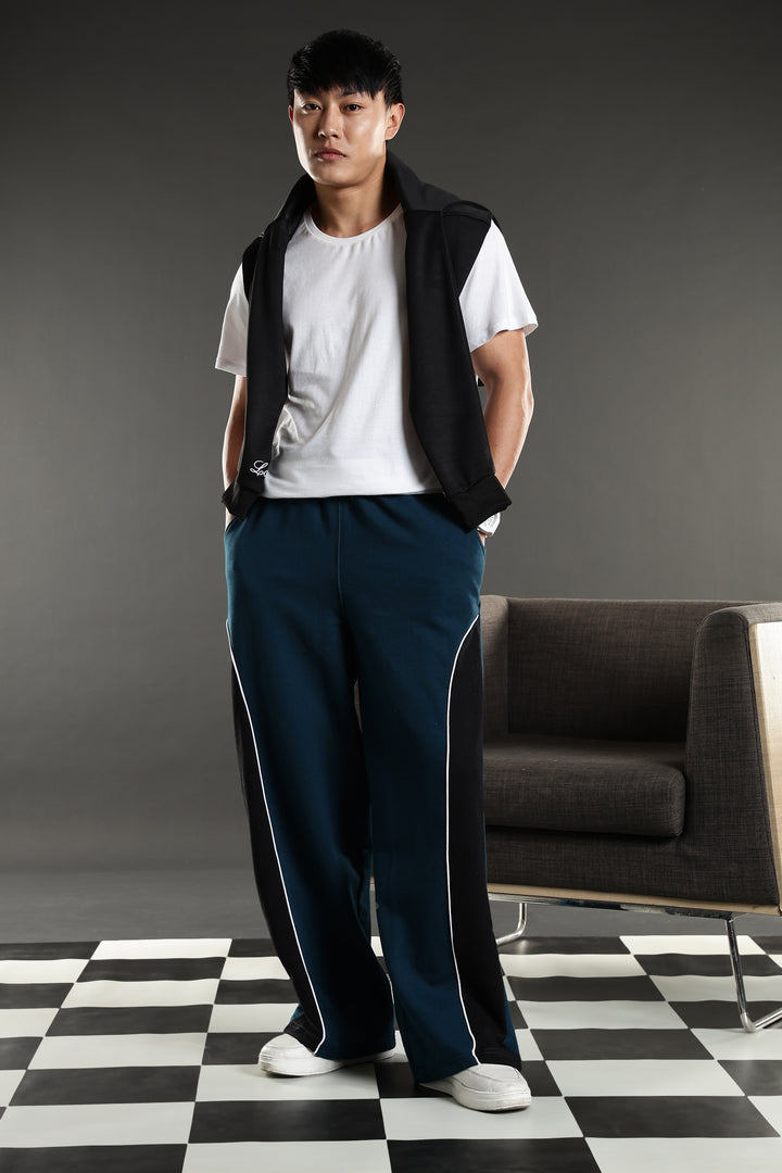 Cut & Sew Teal Joggers