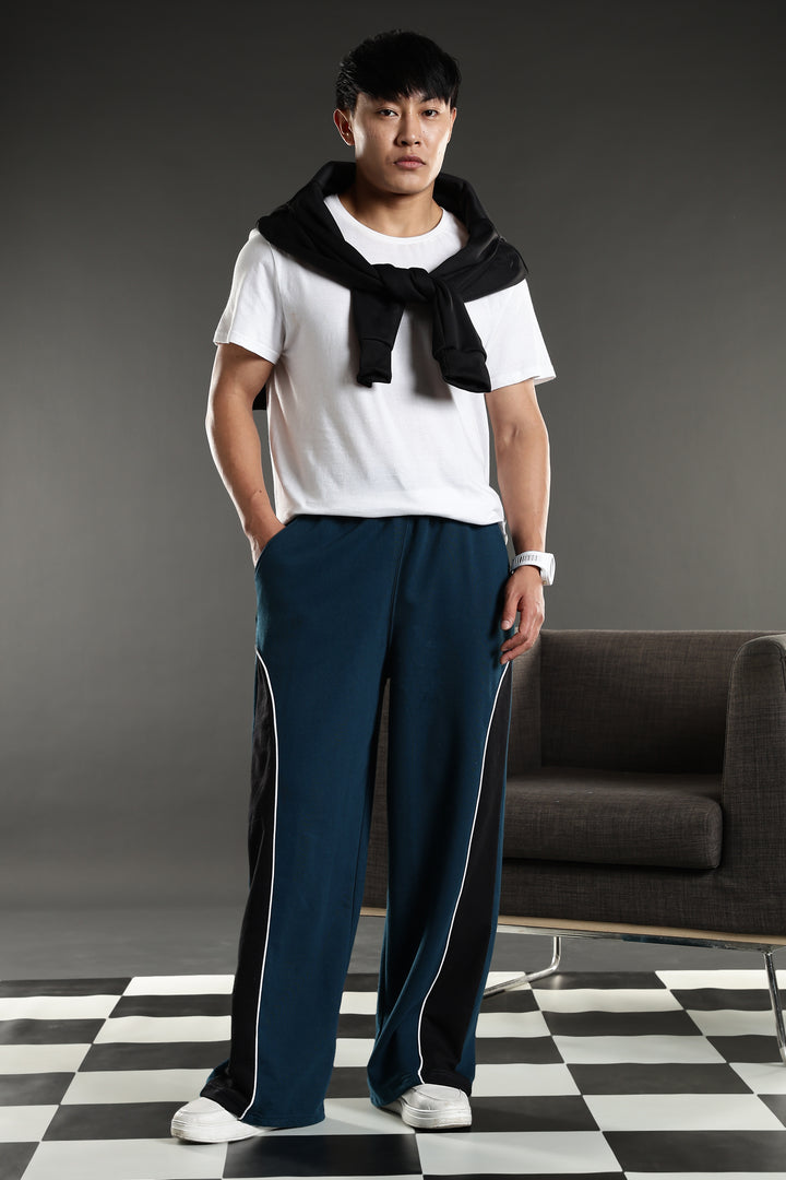 Cut & Sew Teal Joggers