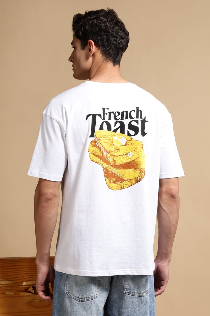 French Toast: White Oversized T-shirt
