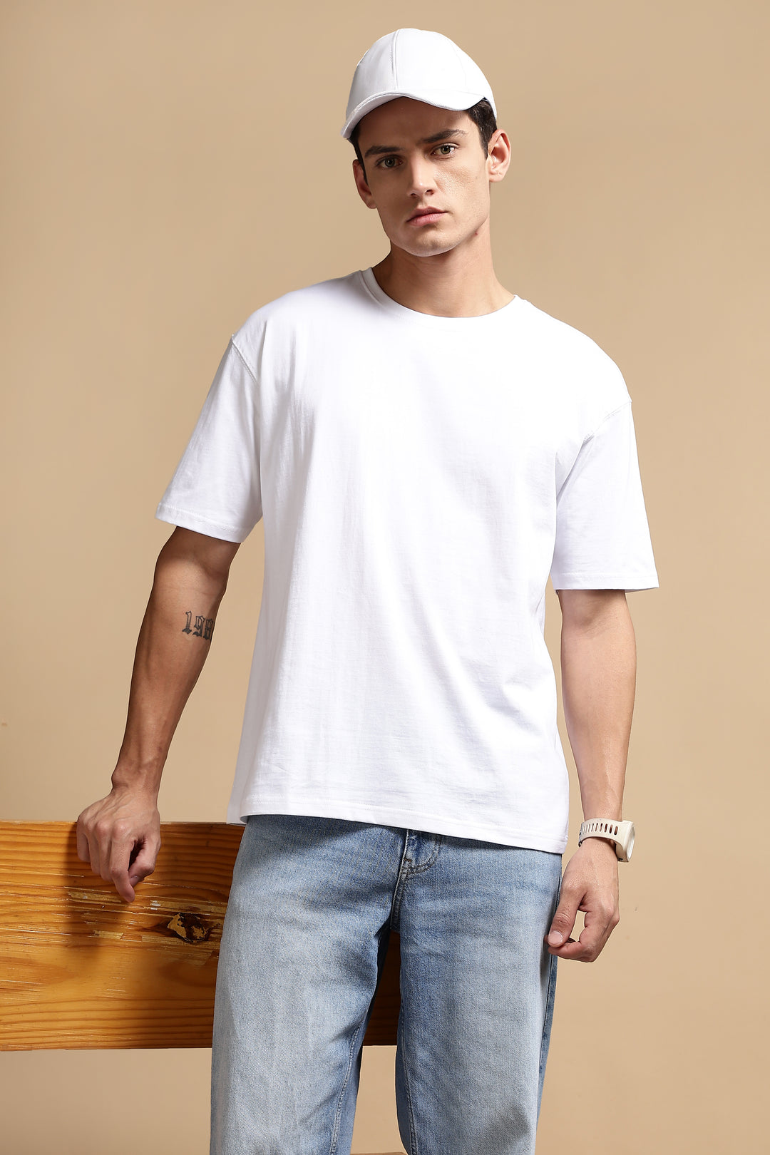 French Toast: White Oversized T-shirt