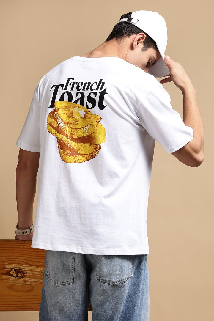 French Toast: White Oversized T-shirt