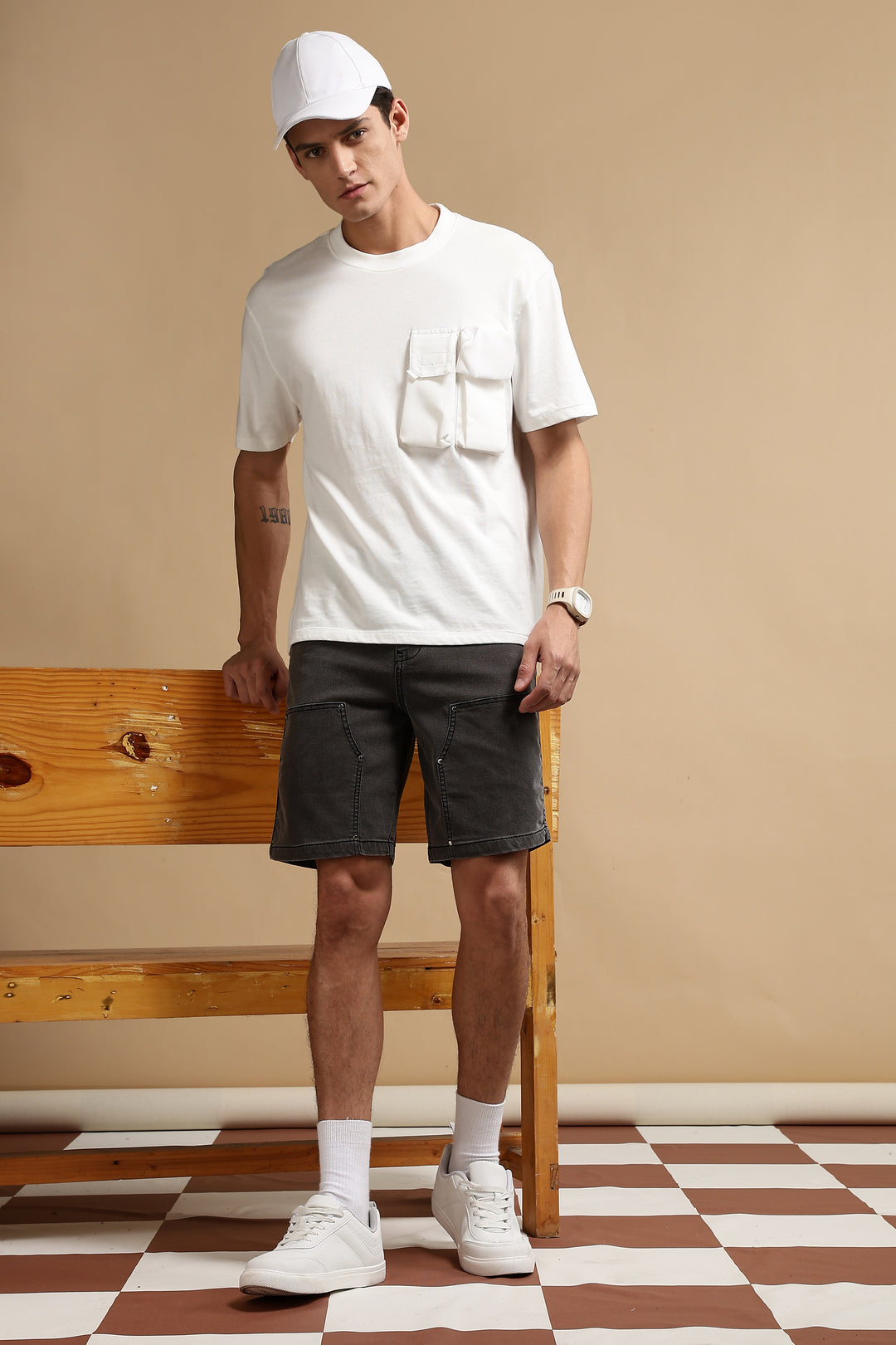 Black Denim Washed Classic Shorts