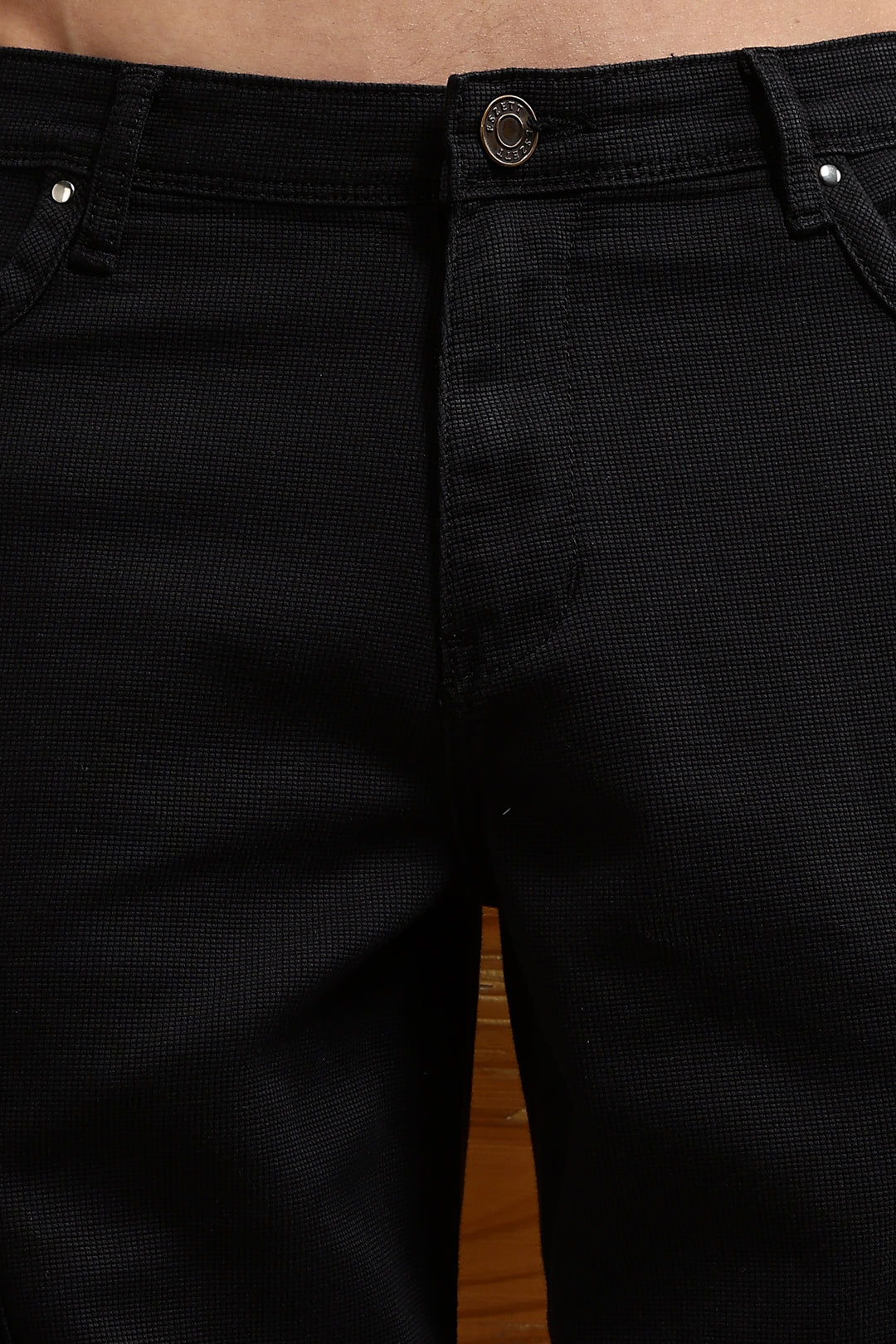 Textured Fabric Washed Shorts