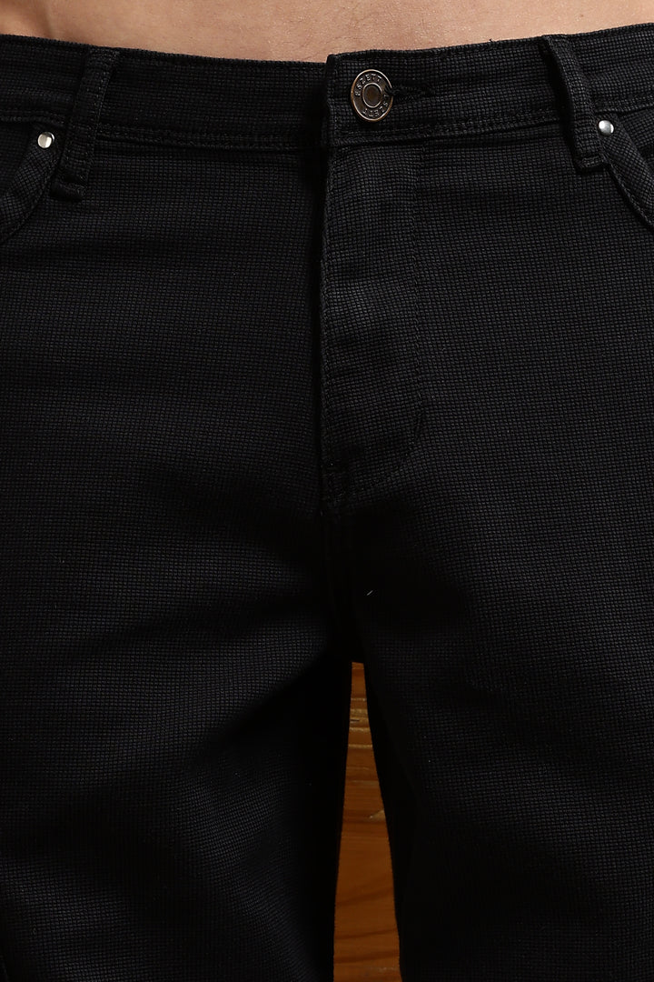 Textured Fabric Washed Shorts