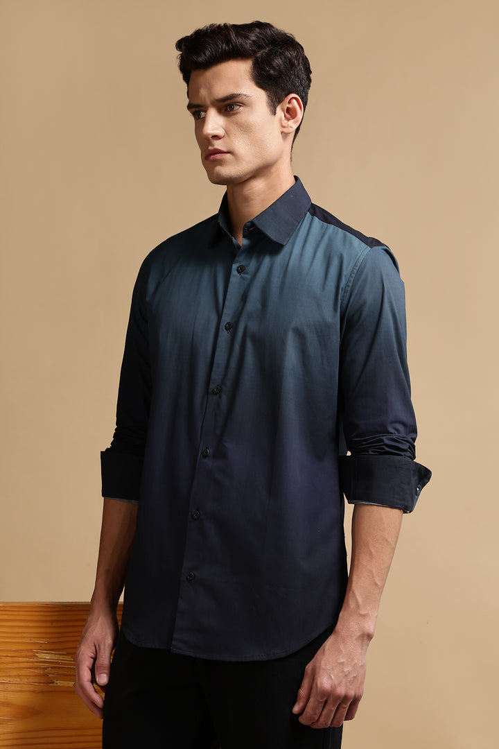 Navy Ombre Shirt