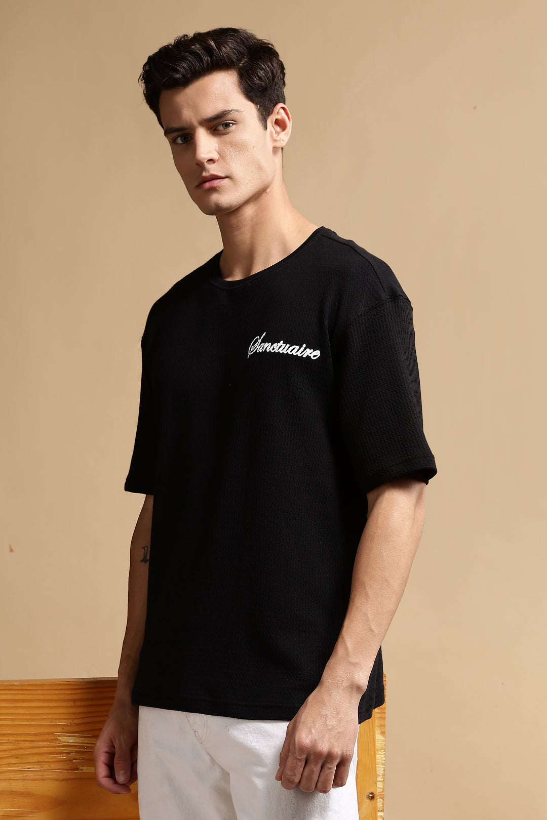 Sanctuaire Black Oversized T- Shirt