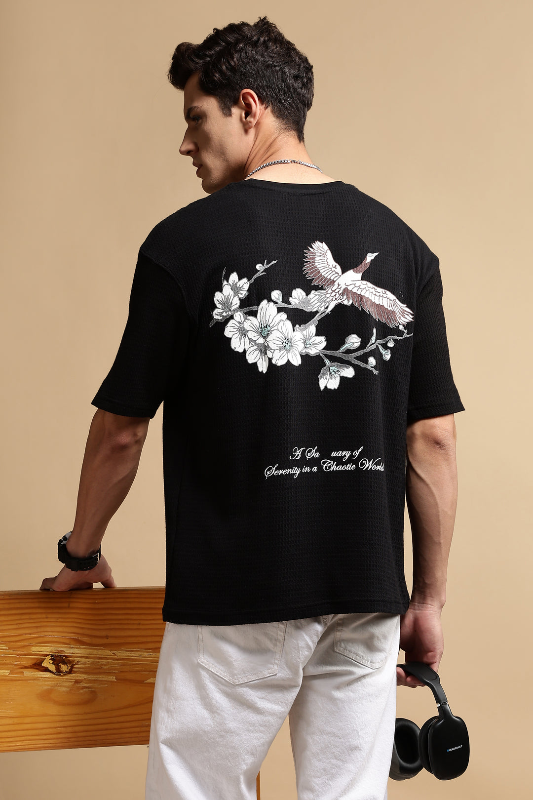 Sanctuaire Black Oversized T- Shirt