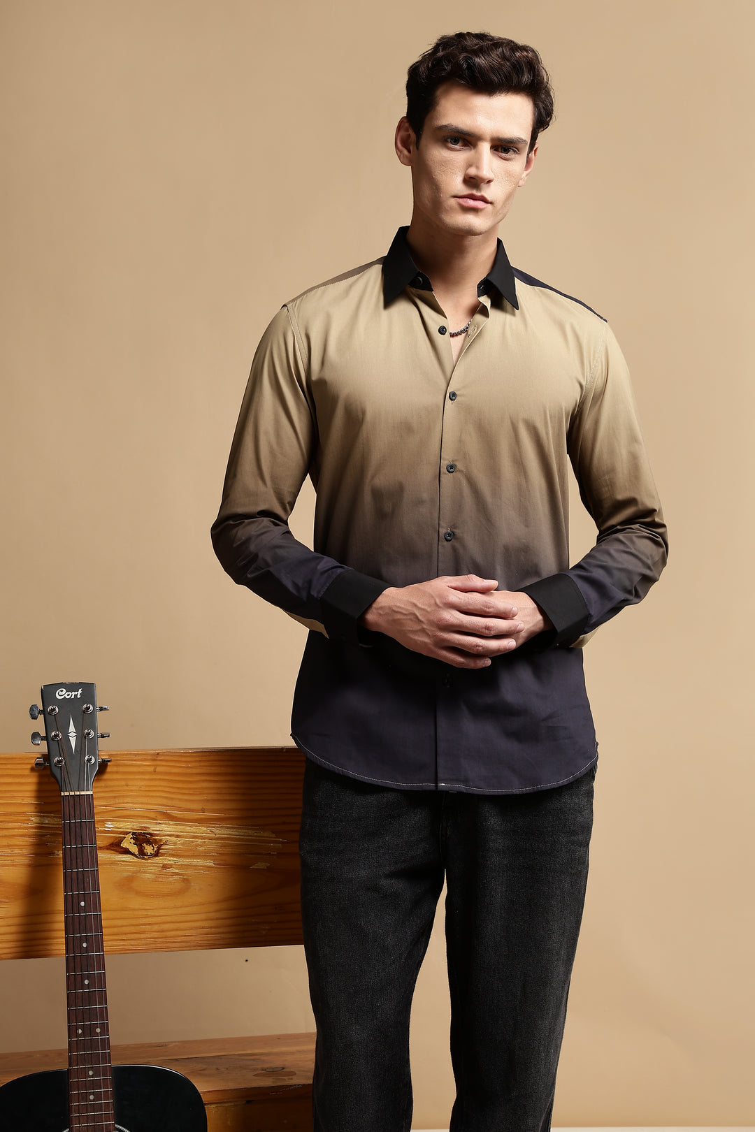 Cream Ombre Shirt