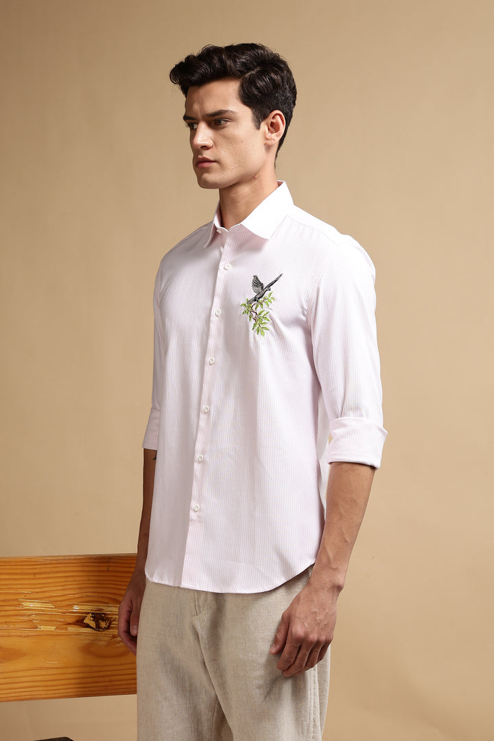 Bird Embroidery Shirt
