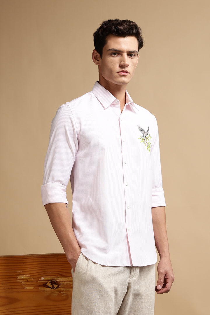 Bird Embroidery Shirt