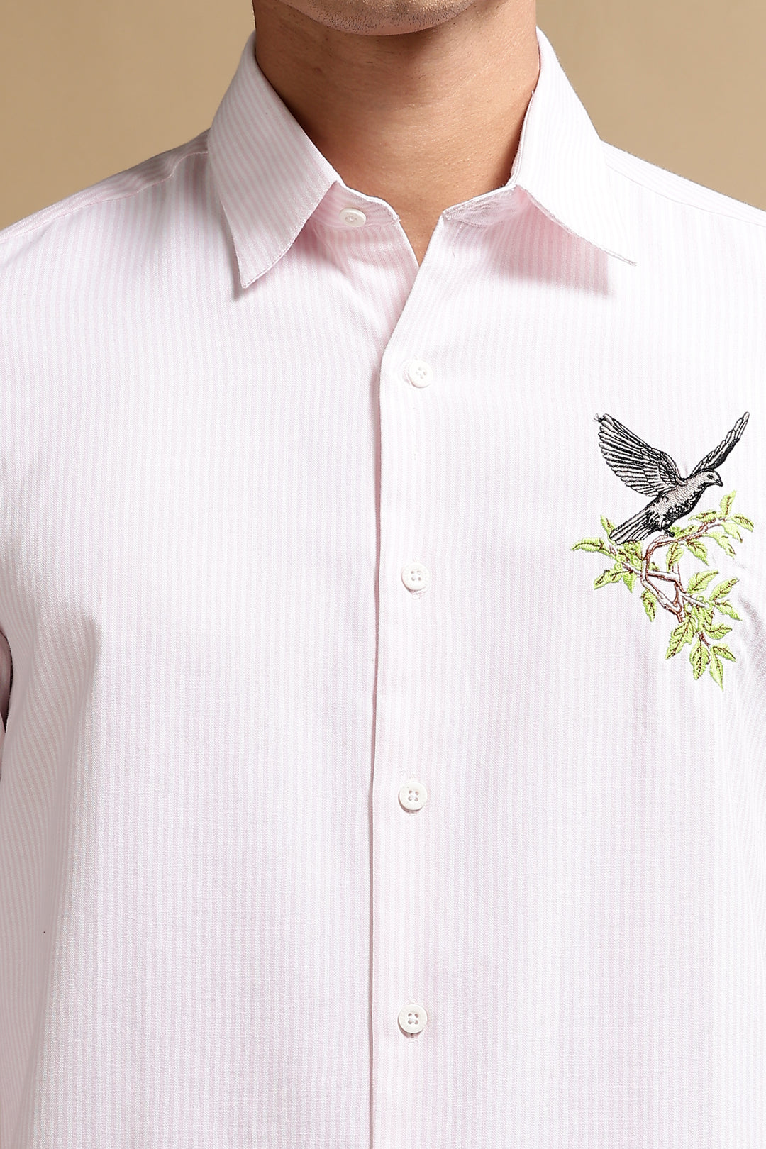 Bird Embroidery Shirt