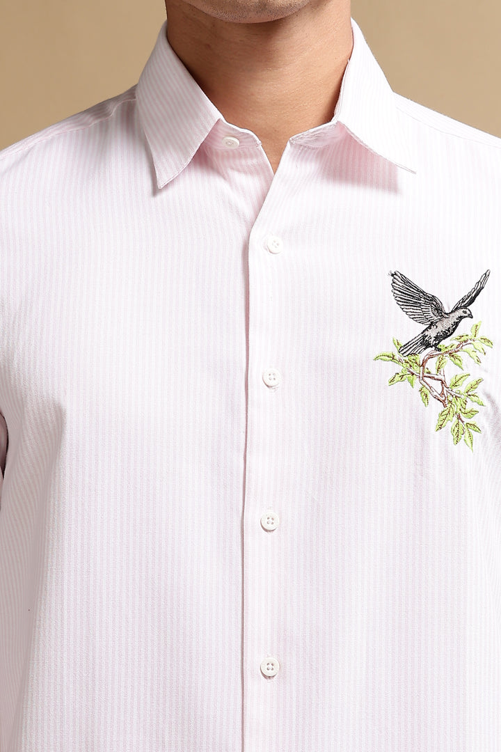 Bird Embroidery Shirt