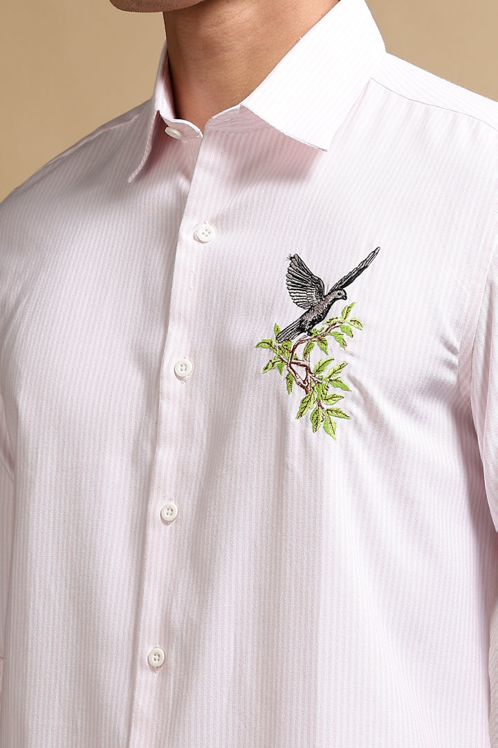 Bird Embroidery Shirt