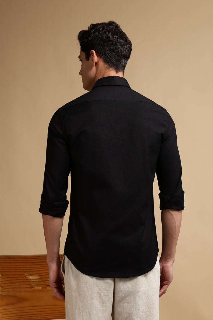 Black Sunset Embroidery Shirt
