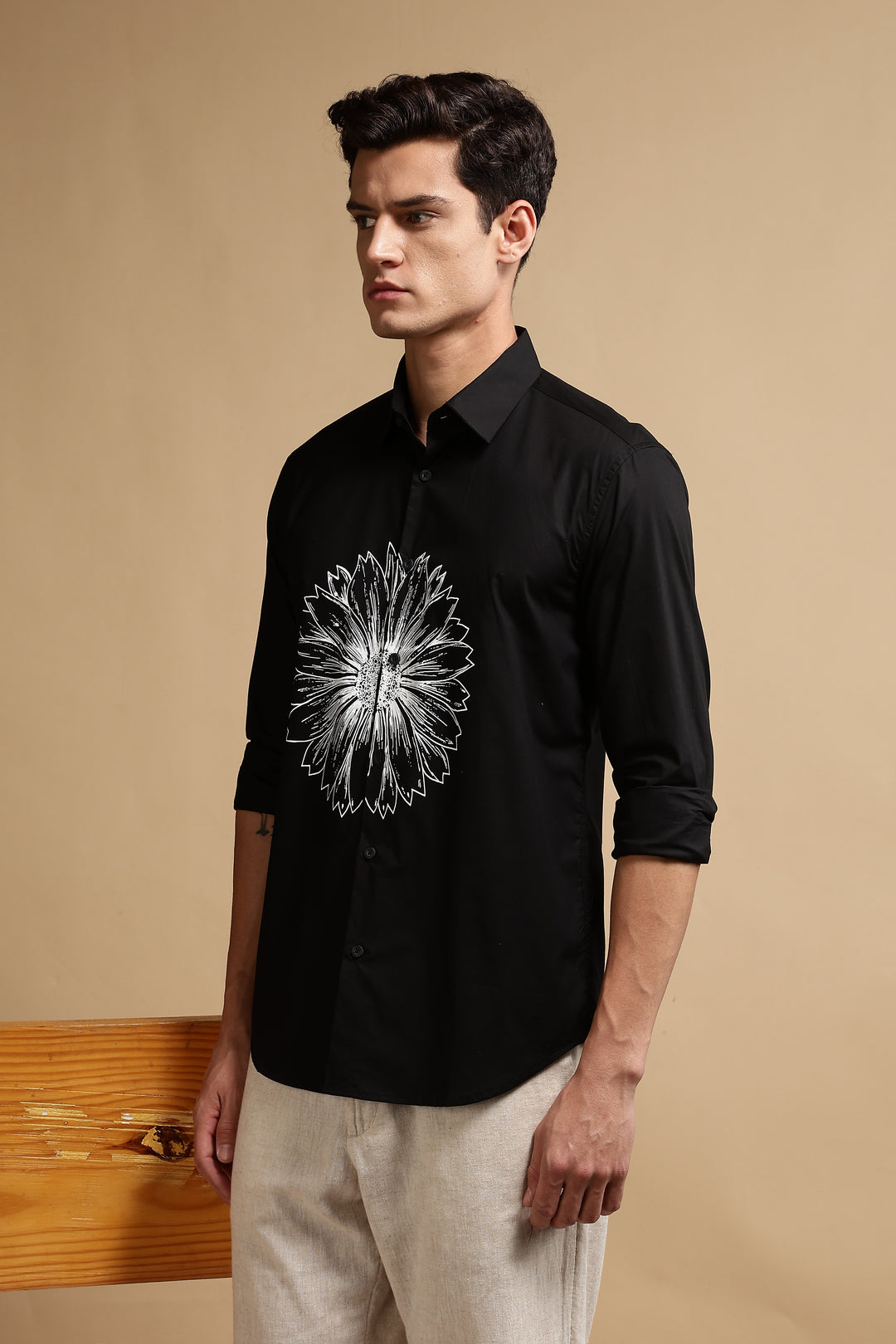 Black Hollyhock Shirt