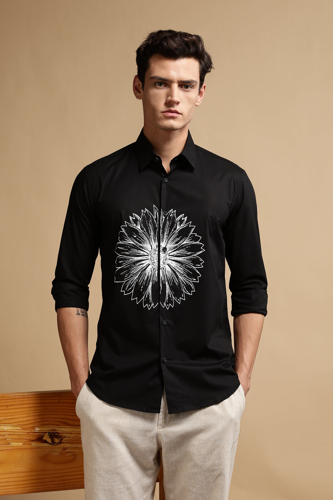 Black Hollyhock Shirt