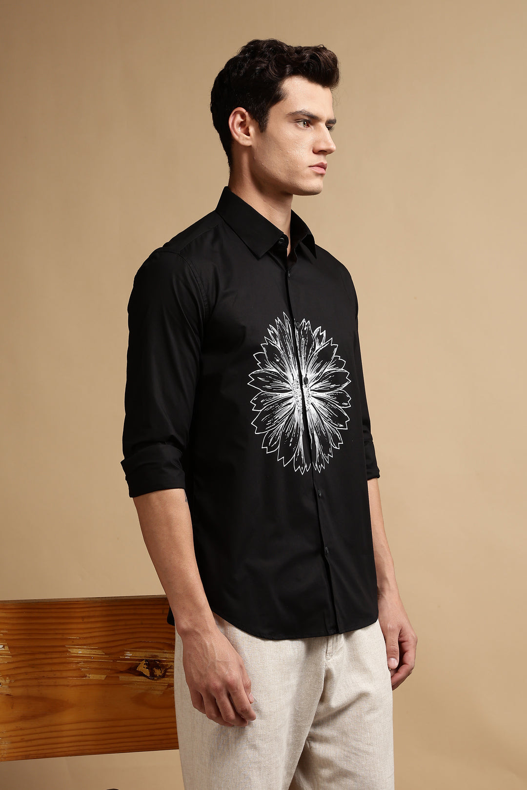 Black Hollyhock Shirt