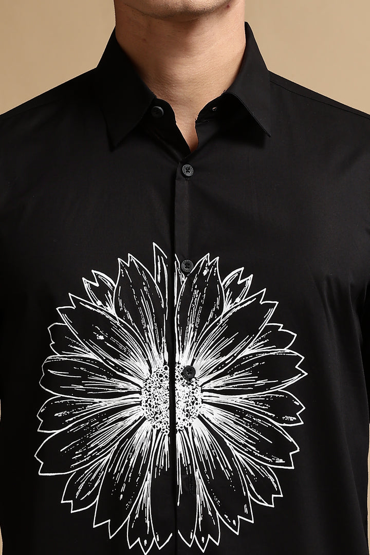 Black Hollyhock Shirt