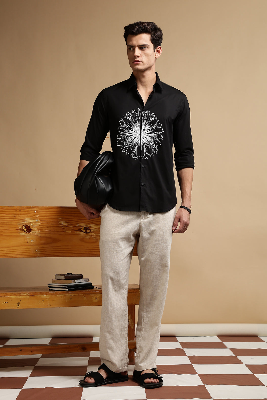 Black Hollyhock Shirt