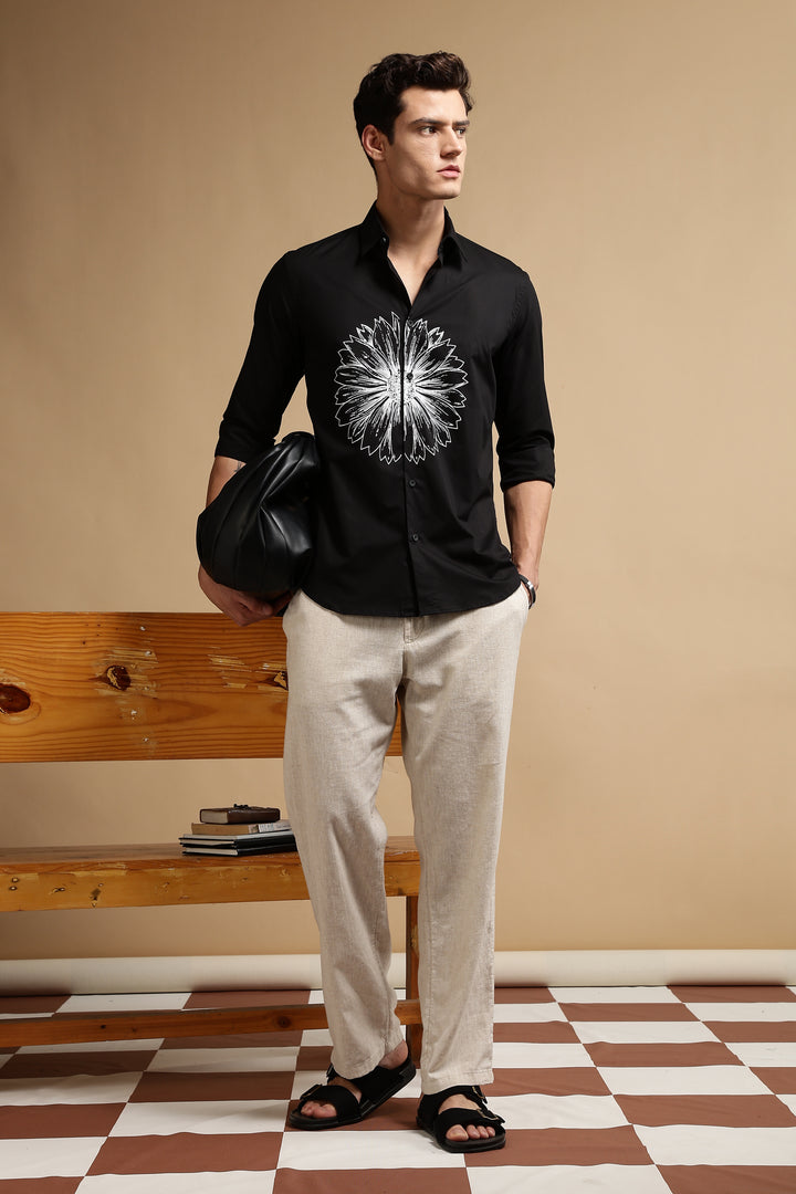 Black Hollyhock Shirt