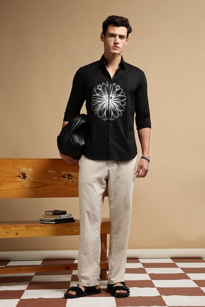 Black Hollyhock Shirt