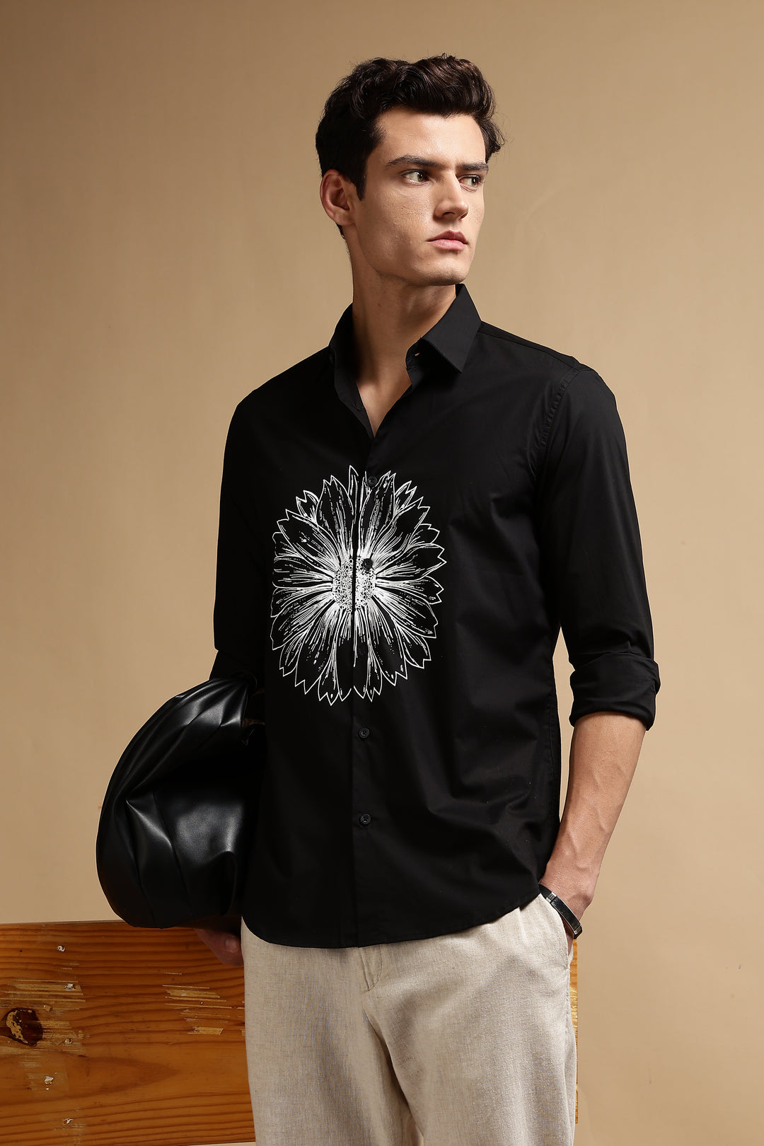 Black Hollyhock Shirt