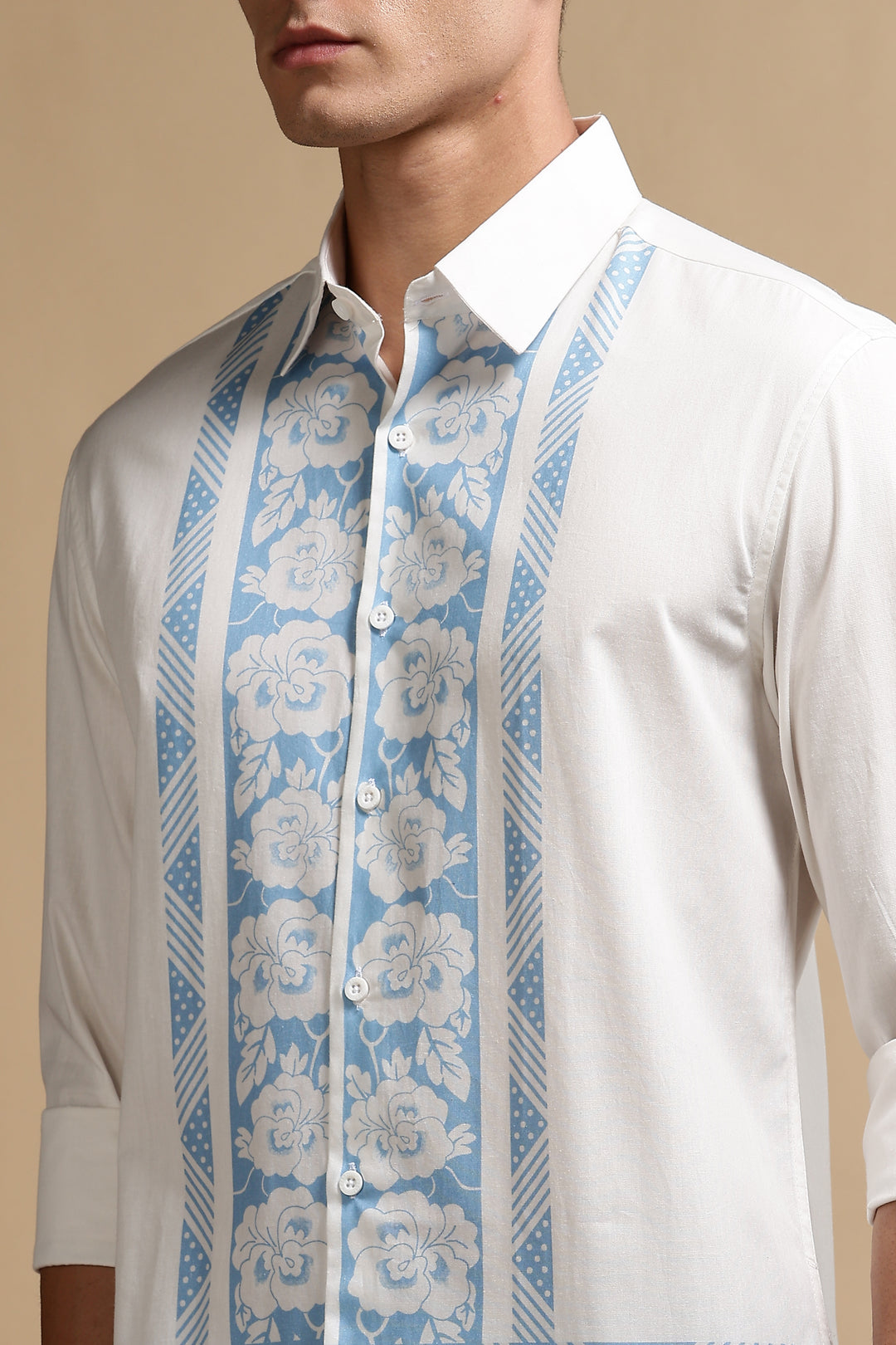 Floral Blue Printed Shirt