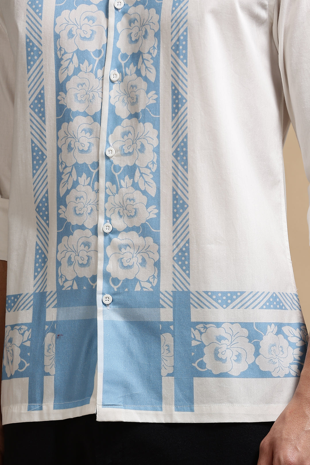 Floral Blue Printed Shirt