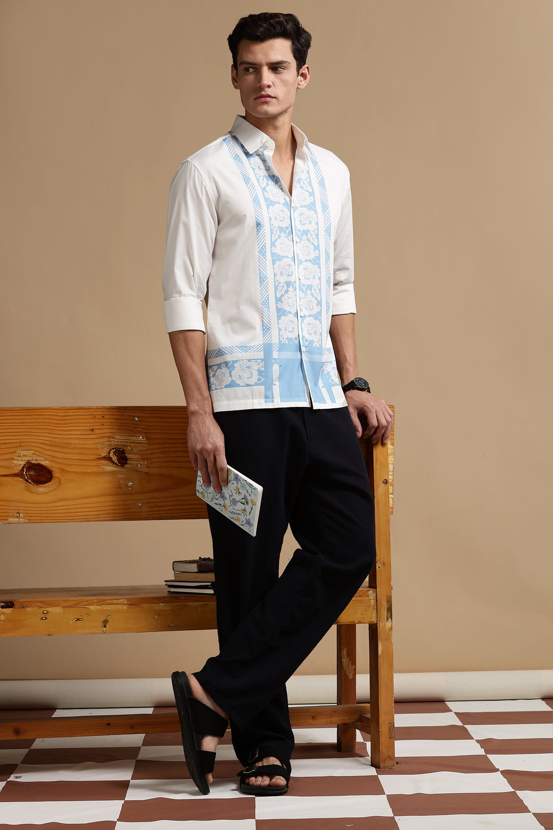 Floral Blue Printed Shirt